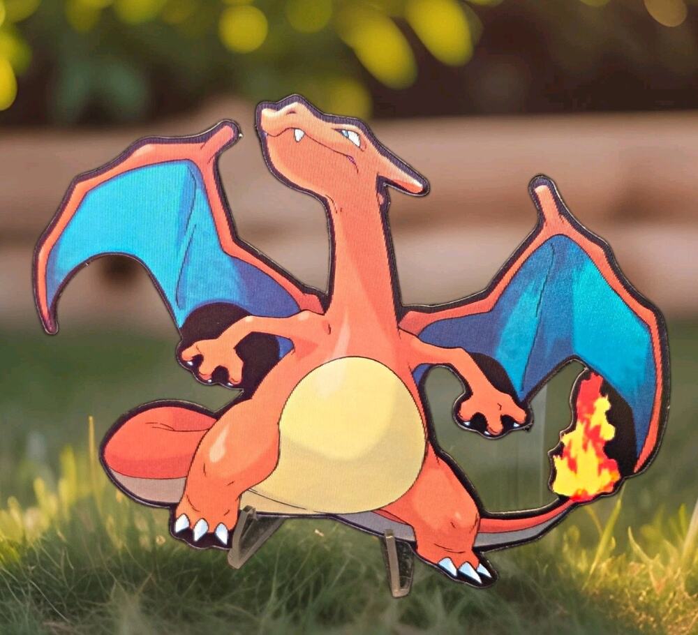 Pokemon Shiny Charizard 3D Motion Lenticular Car Laptop Decal Sticker Peeker